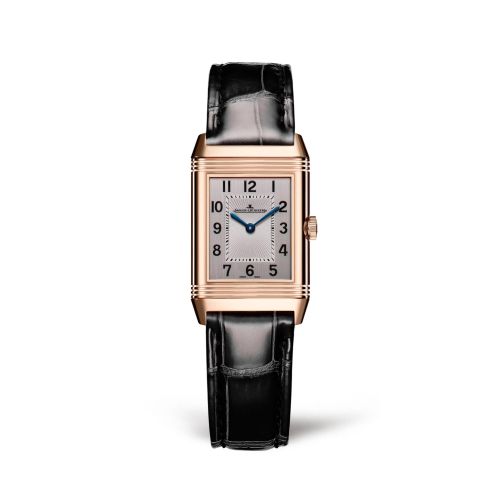 Jaeger-LeCoultre Reverso Classic Small Duetto Pink Gold Silver Alligator