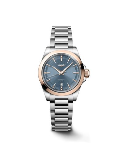 Longines Conquest 30 Stainless Steel - Pink Gold Blue Bracelet