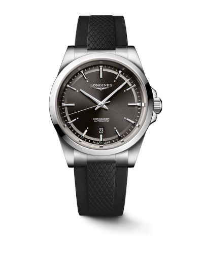 Longines Conquest 41 Stainless Steel Black Rubber