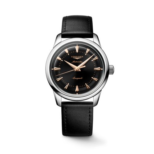 Longines Conquest Heritage 38 Stainless Steel Black