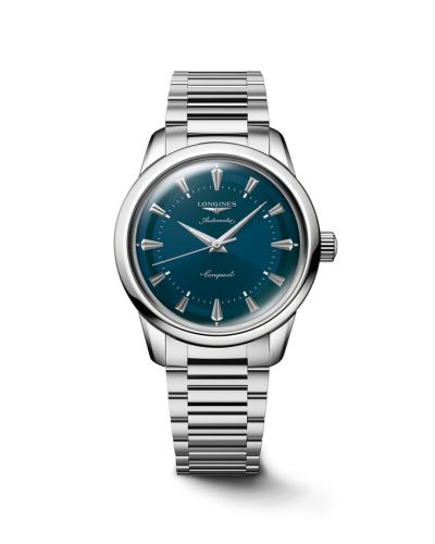 Longines Conquest Heritage 38 Stainless Steel Blue Bracelet