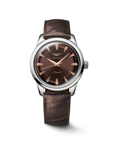 Longines Conquest Heritage 38 Stainless Steel Brown