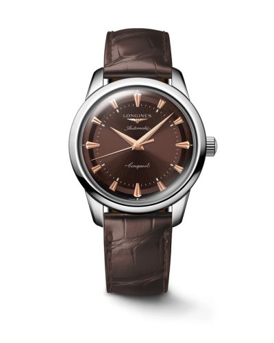 Longines Conquest Heritage 40 Stainless Steel Brown
