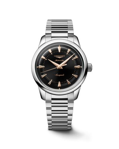 Longines Conquest Heritage 38 Stainless Steel Black Bracelet