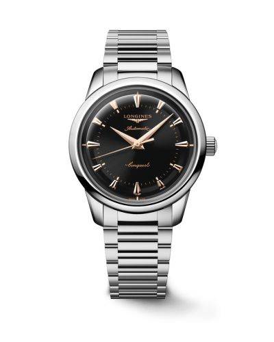 Longines Conquest Heritage 40 Stainless Steel Black Bracelet