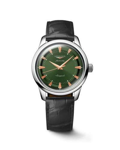 Longines Conquest Heritage 38 Stainless Steel Green