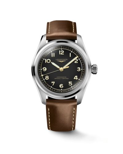 Longines Spirit Automatic 39 Stainless Steel Black Leather