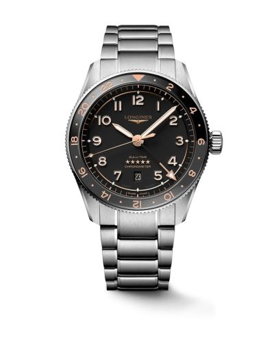 Longines Spirit Zulu Time 42 Stainless Steel Black Bracelet