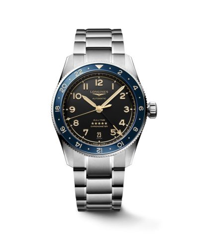 Longines Spirit Zulu Time 39 Stainless Steel Black - Blue Bracelet