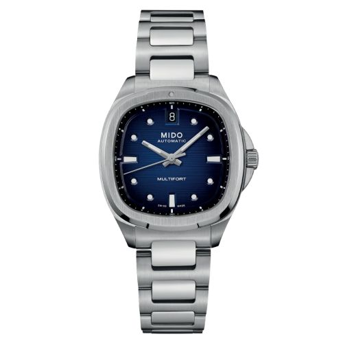 Mido Multifort TV 35 Stainless Steel Blue Bracelet