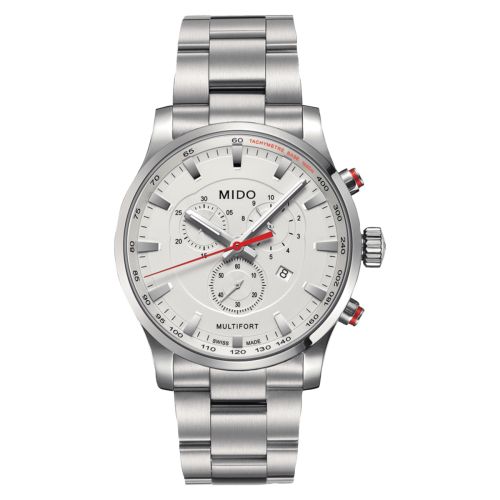 Mido Multifort Quartz Chronograph Stainless Steel Silver Bracelet