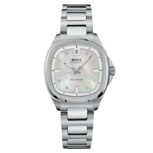 Mido Multifort TV 35 Stainless Stel MOP Bracelet