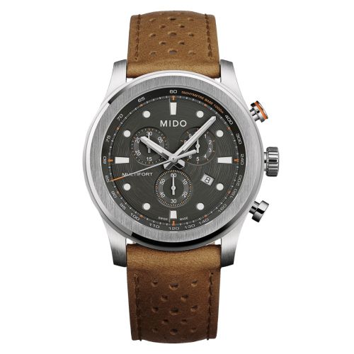 Mido Multifort Chronograph Quartz Stainless Steel Grey