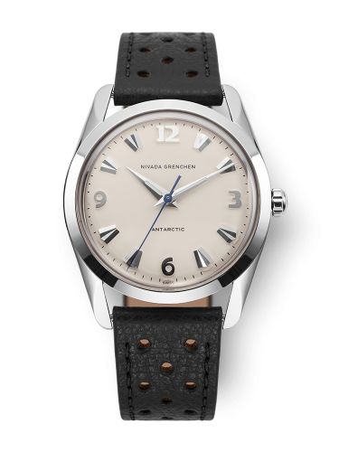 Nivada Grenchen Antarctic 35 Eggshell - White Luminova Stainless Steel Black Racing