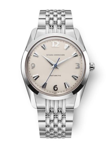 Nivada Grenchen Antarctic 35 Eggshell - White Luminova Stainless Steel Beads of Rice