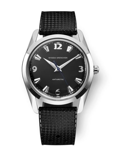 Nivada Grenchen Antarctic 35 Black - White Luminova Stainless Steel Tropic