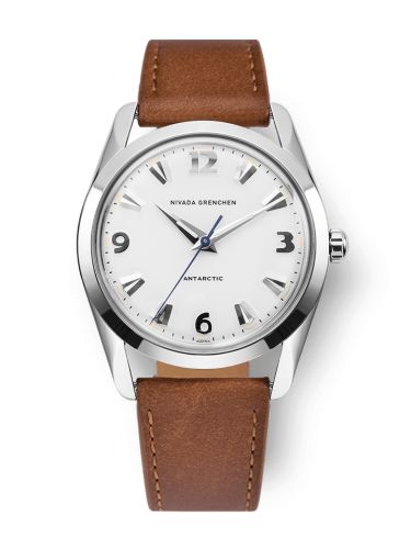 Nivada Grenchen Antarctic 35 White - White Luminova Stainless Steel Brown