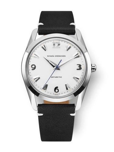 Nivada Grenchen Antarctic 35 White - White Luminova Stainless Steel Black - White