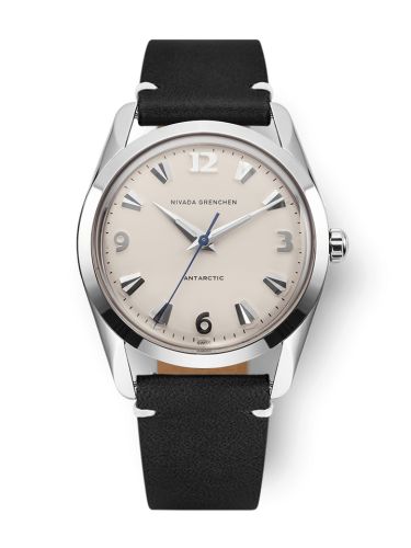 Nivada Grenchen Antarctic 35 Eggshell - White Luminova Stainless Steel Black - White