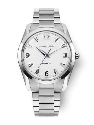 Nivada Grenchen Antarctic 35 White - White Luminova Stainless Steel Flat Link