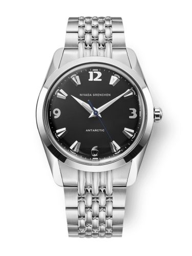 Nivada Grenchen Antarctic 35 Black - White Luminova Stainless Steel Beads of Rice