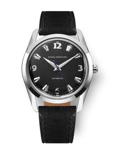 Nivada Grenchen Antarctic 35 Black - White Luminova Stainless Steel Black
