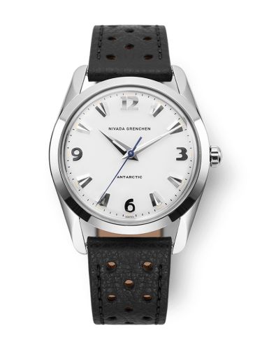 Nivada Grenchen Antarctic 35 White - White Luminova Stainless Steel Black Racing