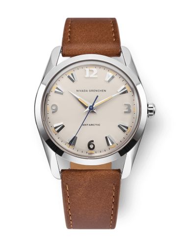 Nivada Grenchen Antarctic 35 Eggshell - Beige Luminova Stainless Steel Brown