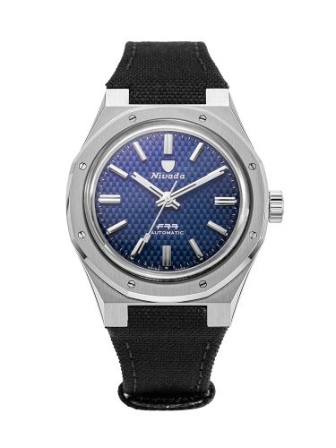 Nivada Grenchen F77 Stainless Steel Blue Velcro