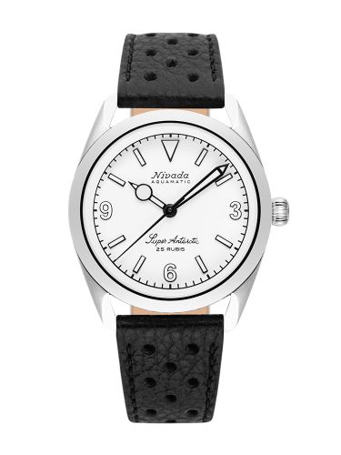Nivada Grenchen Super Antarctic 3.6.9. White - White Luminous Stainless Steel Black Racing