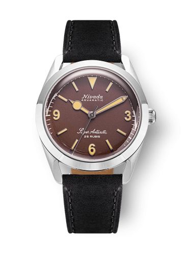 Nivada Grenchen Super Antarctic 3.6.9. Brown - Beige Luminous Stainless Steel Black