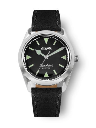 Nivada Grenchen Super Antarctic Black - Green Luminova Stainless Steel Black