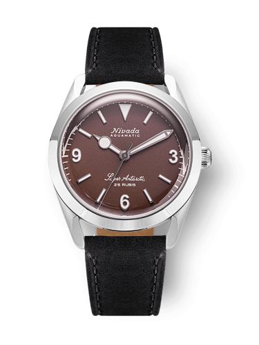 Nivada Grenchen Super Antarctic 3.6.9. Brown - White Luminous Stainless Steel Black