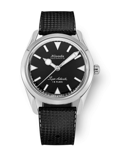 Nivada Grenchen Super Antarctic 35 Black - White Luminova Stainless Steel Tropic