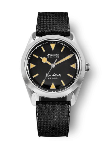 Nivada Grenchen Super Antarctic Black - Yellow Luminova Stainless Steel Tropic