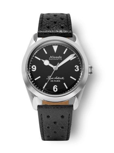 Nivada Grenchen Super Antarctic 3.6.9. Black - No Vintage Effect Stainless Steel Black Racing
