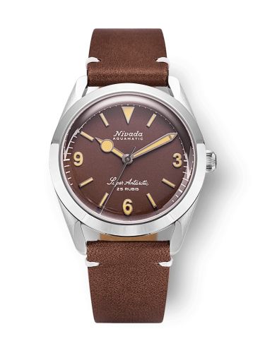 Nivada Grenchen Super Antarctic 3.6.9. Brown - Beige Luminous Stainless Steel Brown - White