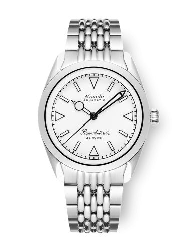 Nivada Grenchen Super Antarctic White Stainless Steel Beads of Rice