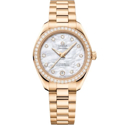 Omega Seamaster Aqua Terra 150M Master Co-Axial 30 Moonshine Gold - Diamond MOP - Diamond Bracelet
