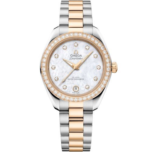 Omega Seamaster Aqua Terra 150M Master Co-Axial 30 Stainless Steel - Moonshine Gold - Diamond MOP - Diamond Bracelet