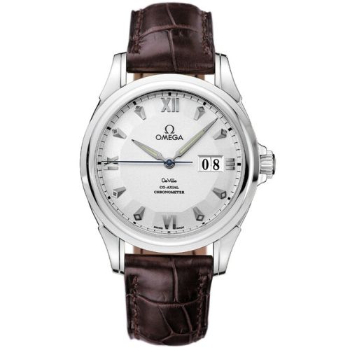 Omega De Ville Co-Axial 38.7 Big Date White Gold Silver