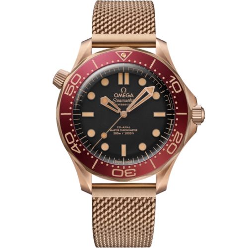 Omega Seamaster Diver 300M Master Co-Axial 42 Bronze Gold Black Bracelet