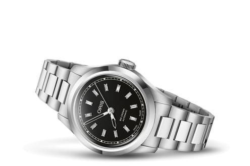 Oris Big Crown Diamonds 34 Stainless Steel Black Bracelet