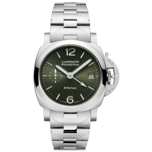 Panerai Luminor Quaranta BiTempo Stainless Steel Green