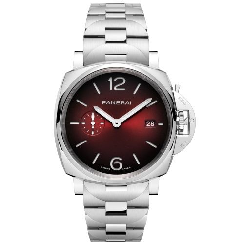 Panerai Luminor Due 42 Automatic Stainless Steel Burgundy Bracelet