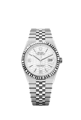 Rolex Land-Dweller 36 Oystersteel - White Gold White Flat Jubilee