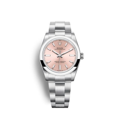 Rolex Oyster Perpetual 34 Stainless Steel Pink