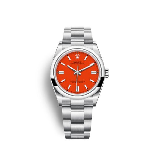 Rolex Oyster Perpetual 36 Stainless Steel Red