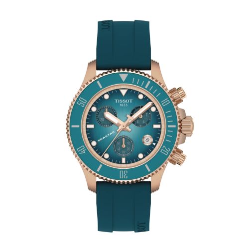 Tissot Seastar 1000 Quartz Chronograph Rose Gold Turquoise