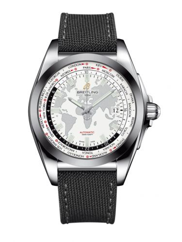 Breitling Galactic Unitime Stainless Steel SleekT Antarctica White Military